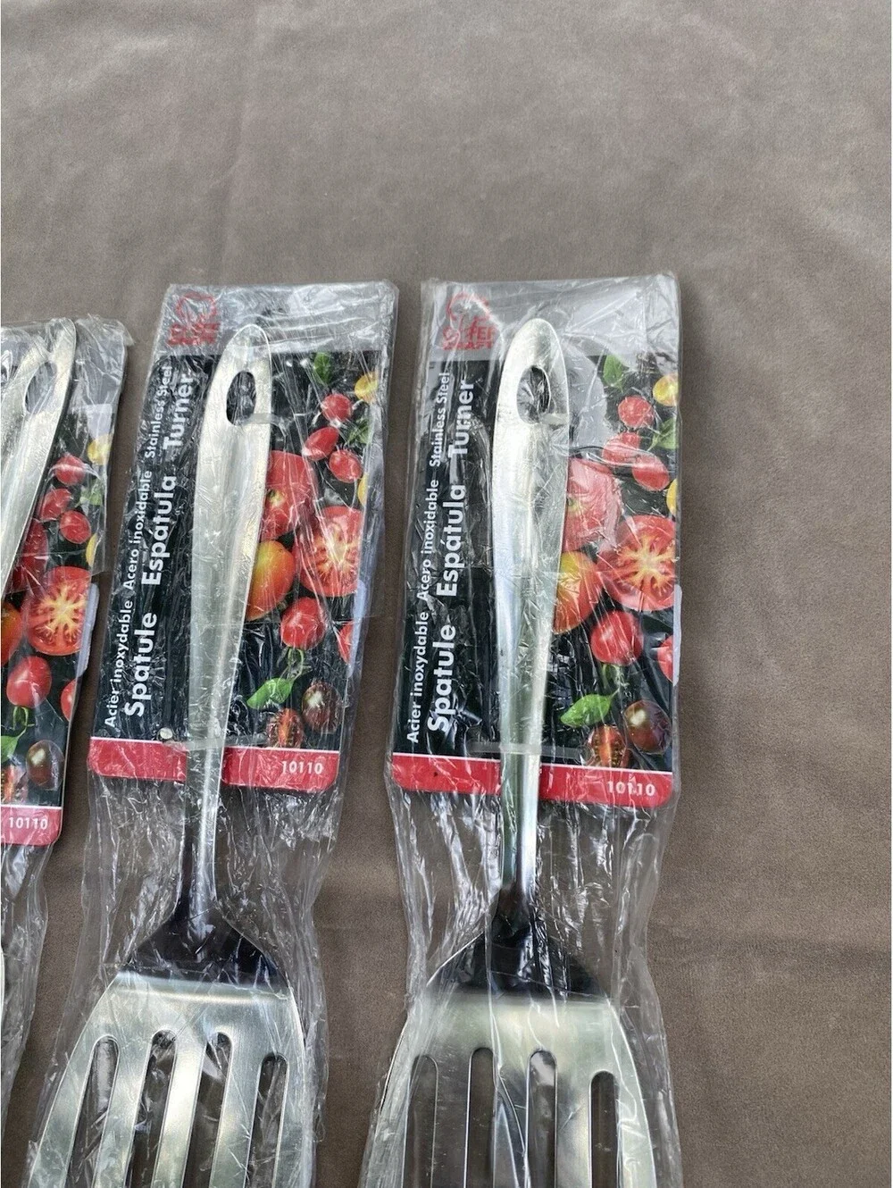 Set of 4 New Chef Craft Select Turner/Spatula, 9.5-inch, Stainless Steel